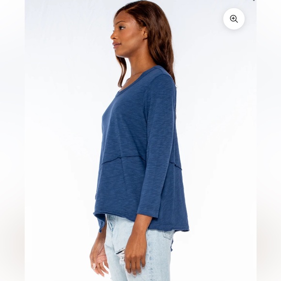 Wilt BNWT Crew 3/4 Sleeve EZ Cross Over Hem Shirt - Picture 9 of 9